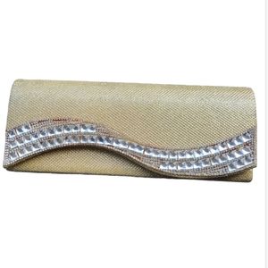 Gold sparkly envelope bag
